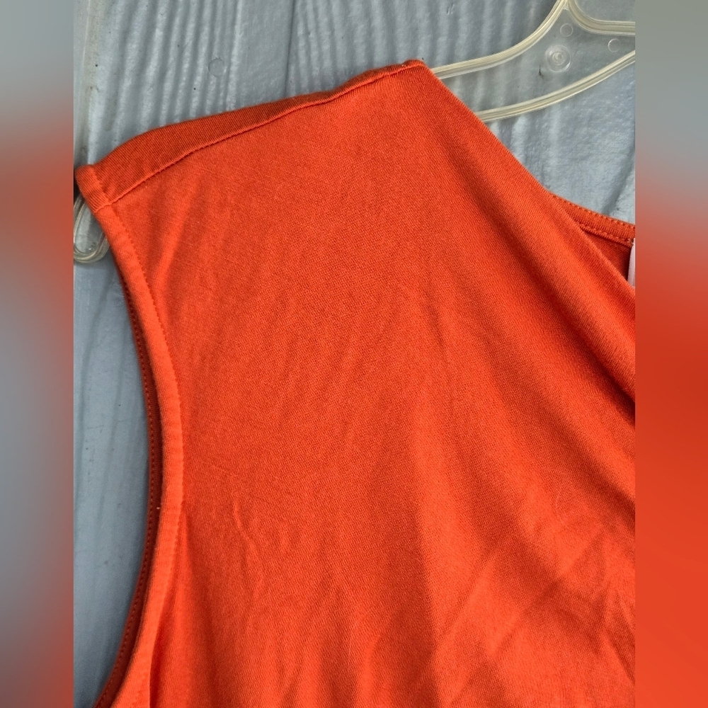 Michael Kors Orange Tank Top with Ring Accent - Picture 7 of 9